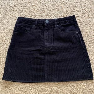 Black corduroy skirt